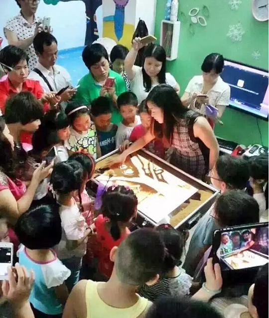 沙画表演